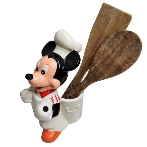 Rare Vintage Walt Disney Mickey Mouse Kitchen Utensil Holder By Hoan LTD - Picture 6 of 6